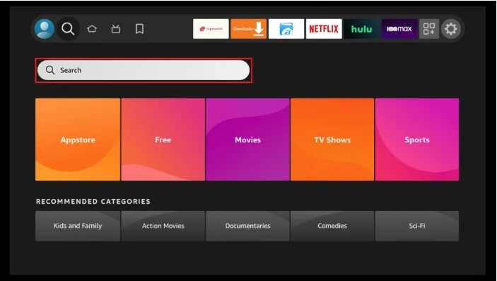 Recherche IPTV Smarters Pro sur FireStick