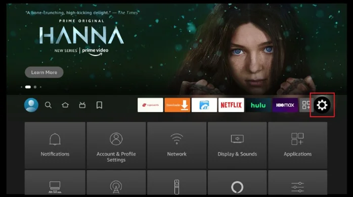 Menu Paramètres Fire TV