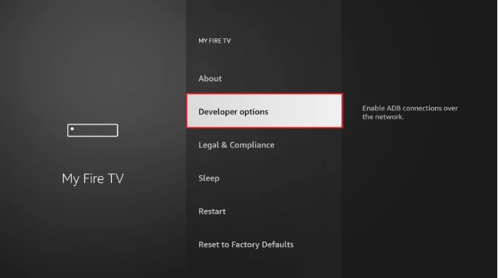 Activer Options développeur FireStick