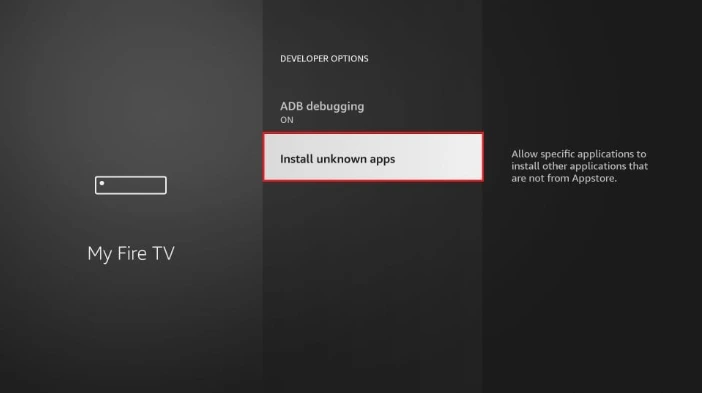 Autoriser les applications inconnues sur Fire TV Stick