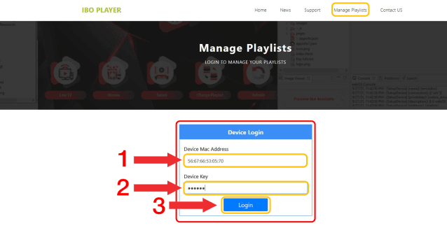 IBO Player Konfiguration Playlist hinzufügen M3U